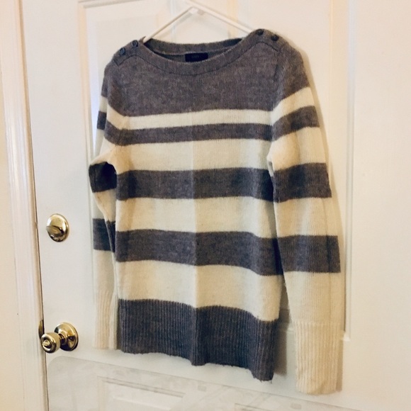 J. Crew Mohair Sweater (Grey/ivory, Size Small) - Picture 6 of 13
